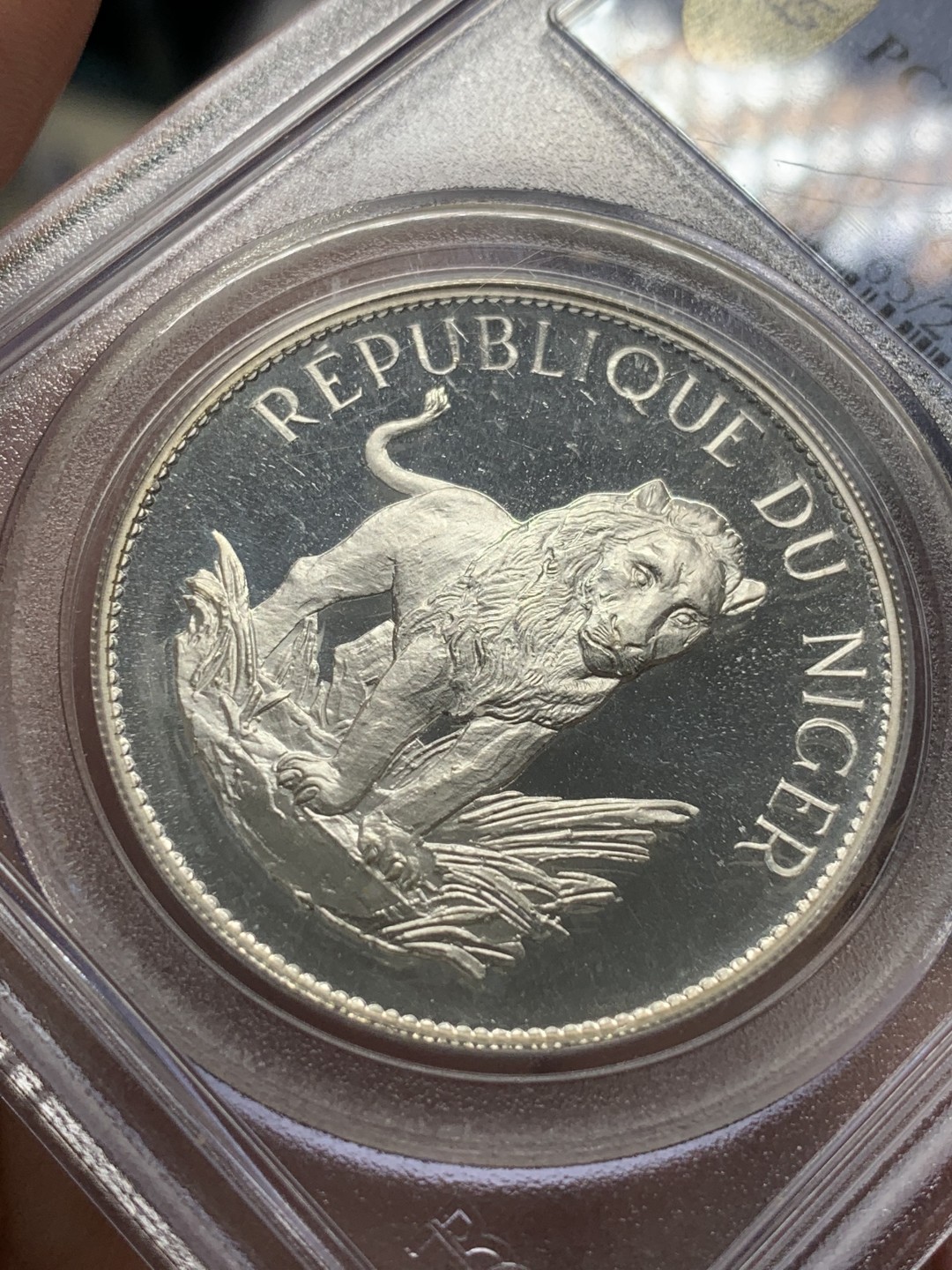 《竞宝斋》第96场-本周日，周一，周四，3场连拍（全场不限金额包邮） PCGS PR65DCAM 尼日尔1968年10法郎银币 KM#8.1