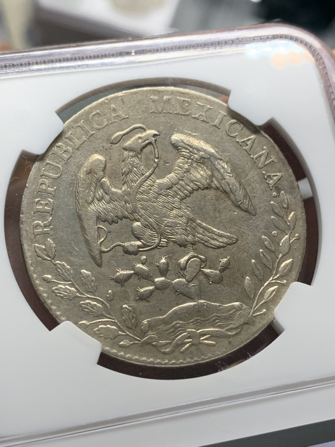 《竞宝斋》第96场-本周日，周一，周四，3场连拍（全场不限金额包邮） NGC-AU55 墨西哥鹰洋 1892年CA MM 8r 大银币 黄油光