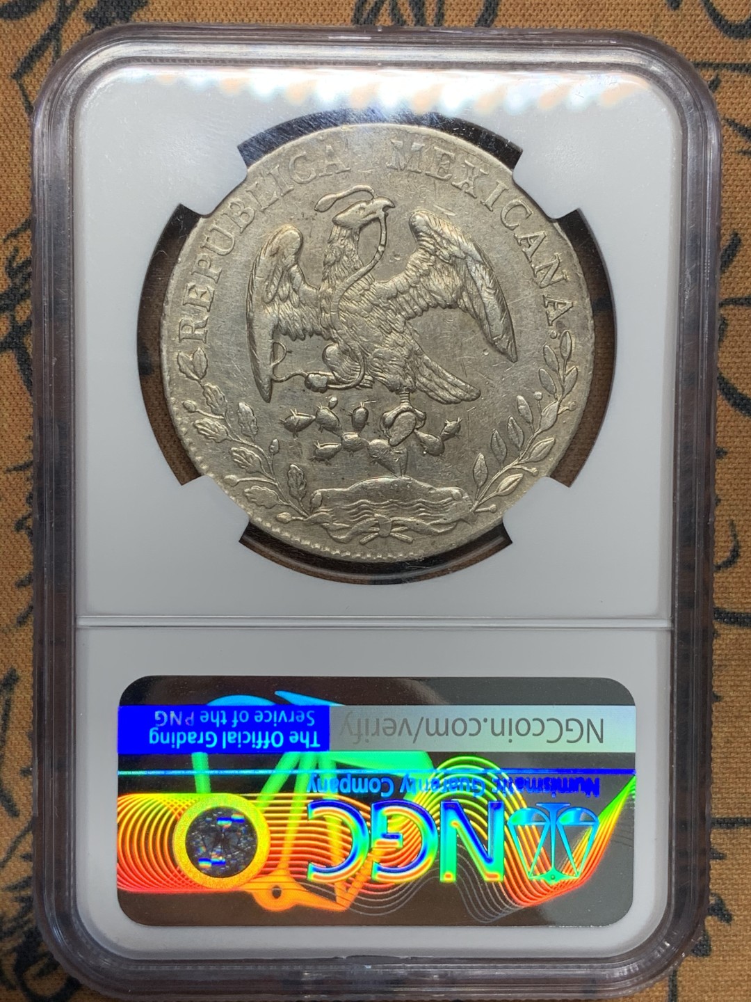 《竞宝斋》第96场-本周日，周一，周四，3场连拍（全场不限金额包邮） NGC-AU55 墨西哥鹰洋 1892年CA MM 8r 大银币 黄油光