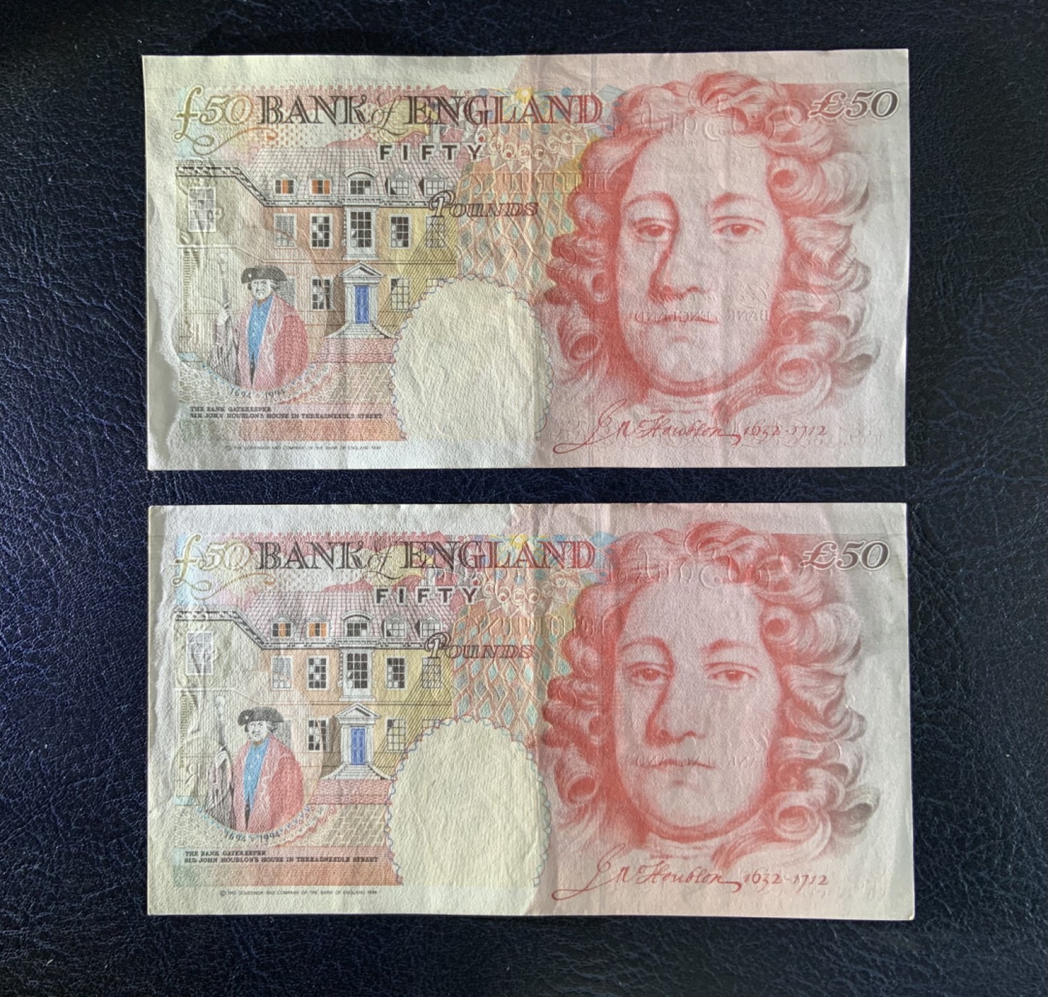 收藏联盟Quantum Auction 第192期拍卖(再次更新) 英国1994年(ND2006)50英镑2张 非全新 品相AU-