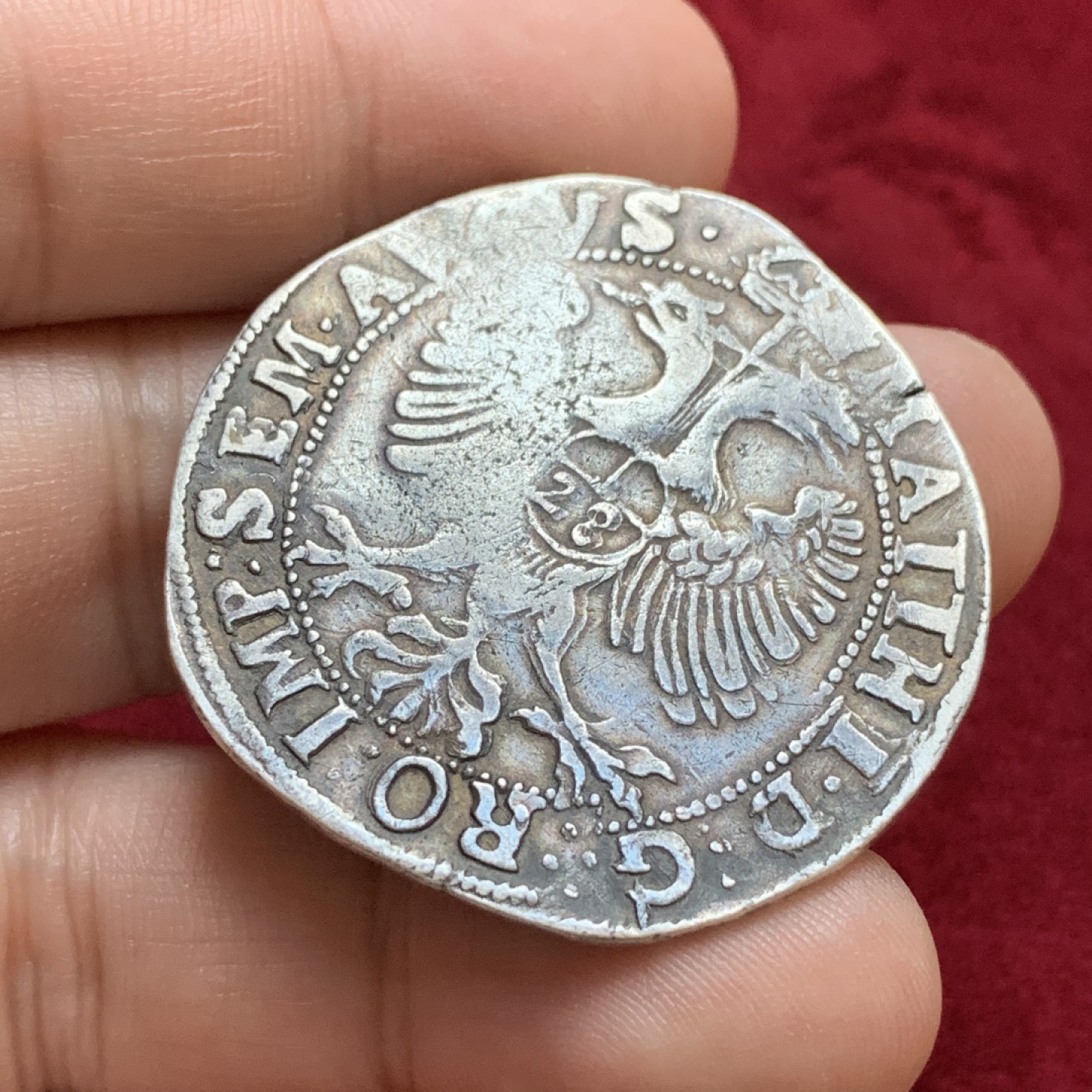 《竞宝斋》第96场-本周日，周一，周四，3场连拍（全场不限金额包邮） 打制深包浆深 荷兰 上艾瑟尔省 兹沃勒市 弗罗林/28Stuiver/三分之二泰勒 17世纪前半期 大银币 对这个品种来说打制很不错，铭文打制很深，图案比较完整