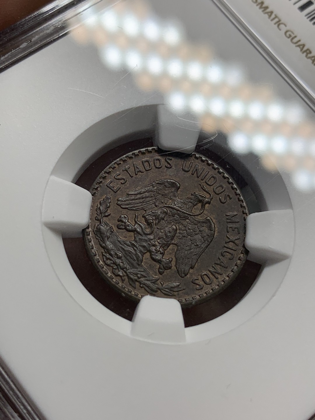 《竞宝斋》第96场-本周日，周一，周四，3场连拍（全场不限金额包邮） NGC MS62BN 墨西哥1915年 2分铜币