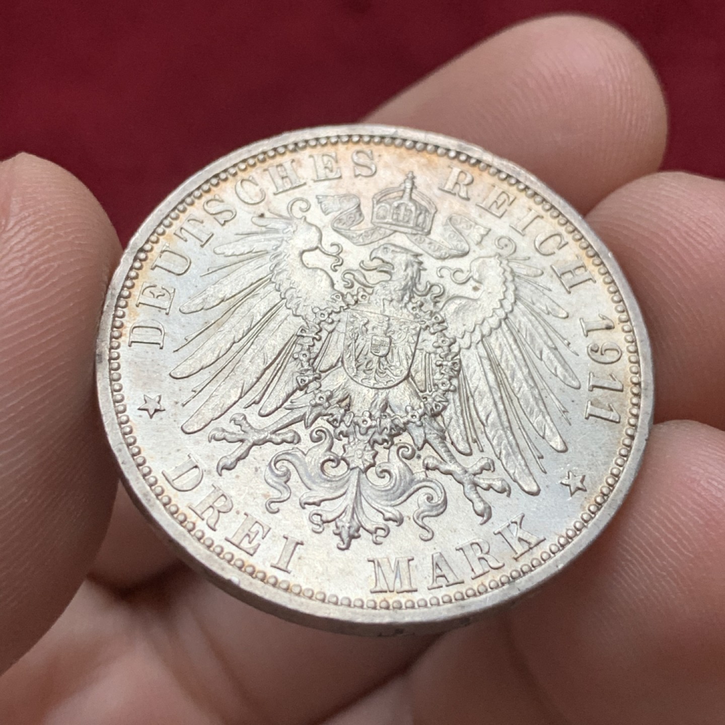 《竞宝斋》第96场-本周日，周一，周四，3场连拍（全场不限金额包邮） 德国绍姆堡-利普1911年逝世纪念3马克银币 好品裸币