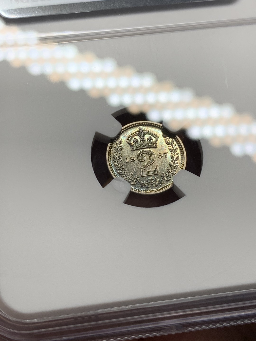 《竞宝斋》第96场-本周日，周一，周四，3场连拍（全场不限金额包邮） NGC-PF64 英国 1937年乔六 2便士 精制PROOF银币