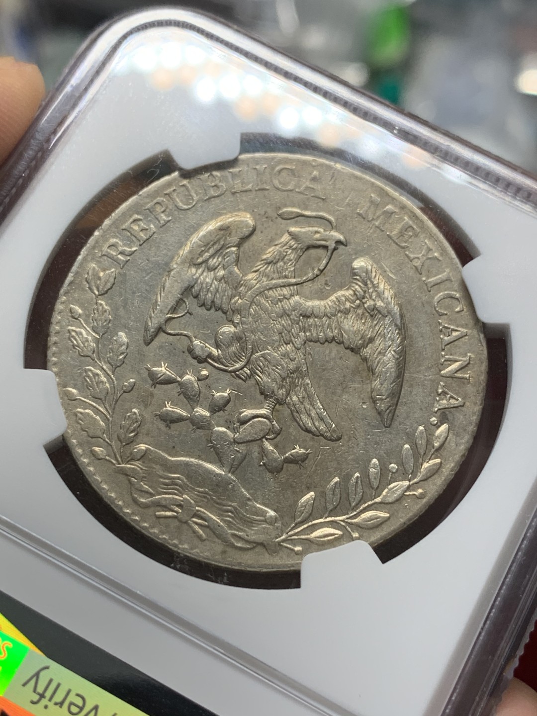 《竞宝斋》第96场-本周日，周一，周四，3场连拍（全场不限金额包邮） NGC-AU55 墨西哥鹰洋 1892年CA MM 8r 大银币 黄油光