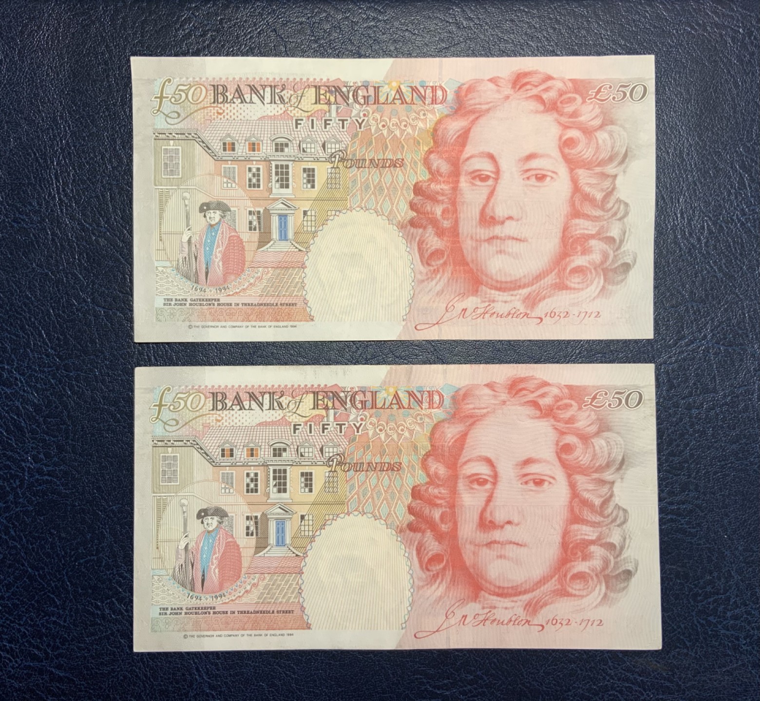 收藏联盟Quantum Auction 第192期拍卖(再次更新) 英国1994年(ND2006)50英镑2张 非全新 品相AU-