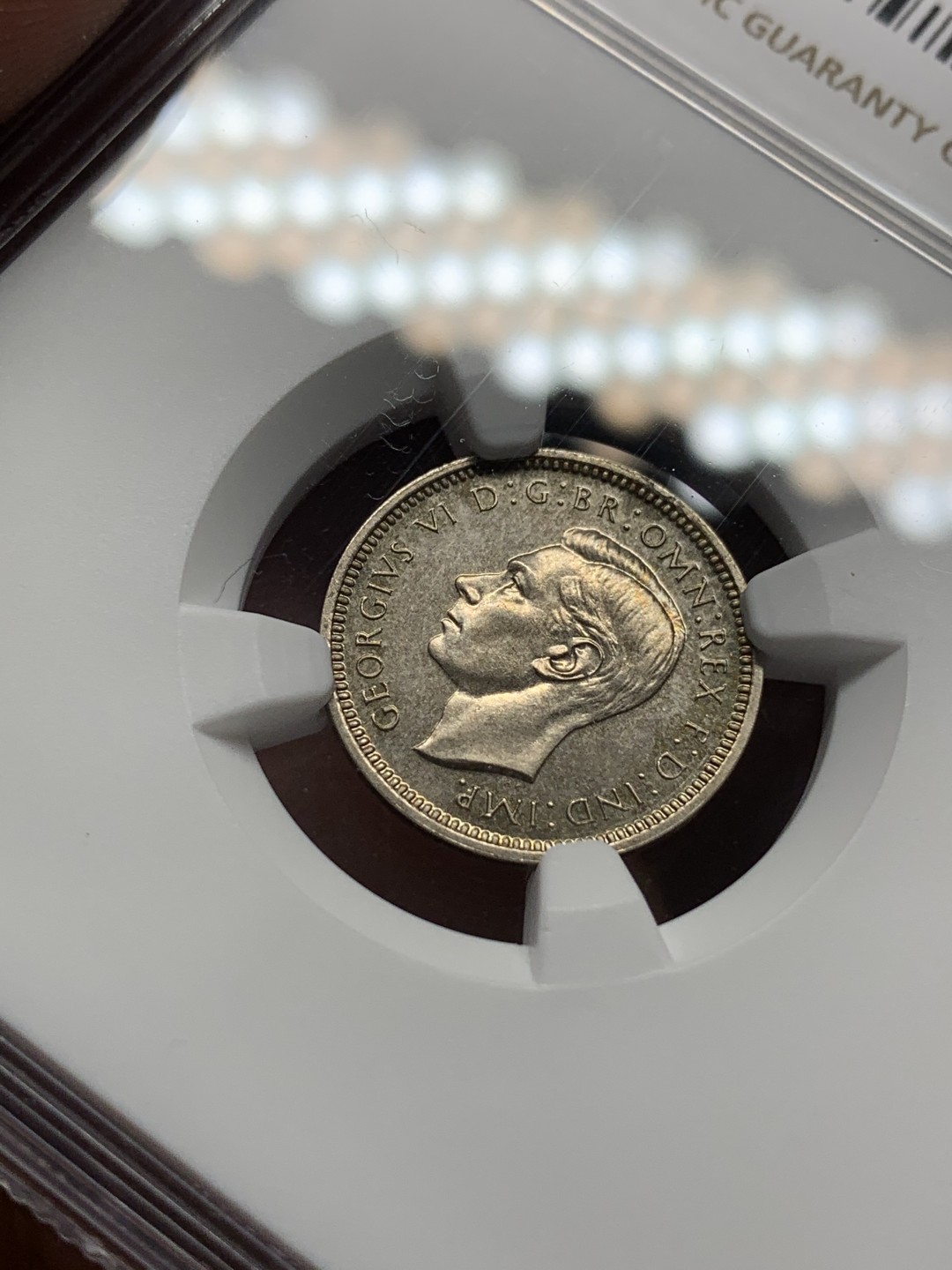 《竞宝斋》第96场-本周日，周一，周四，3场连拍（全场不限金额包邮） NGC-PF63 英国1937年 乔六 4便士 精制PROOF银币