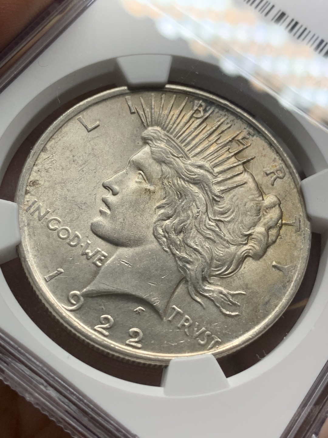 《竞宝斋》第96场-本周日，周一，周四，3场连拍（全场不限金额包邮） NGC-MS61 美国1923年 和平鸽一元大银币 原光好品 低评