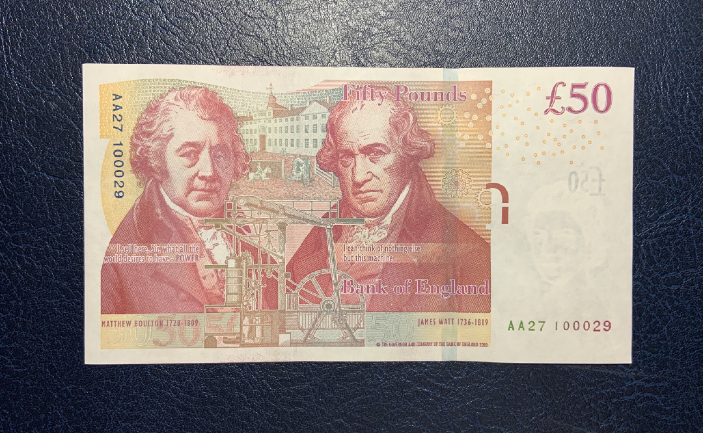 收藏联盟Quantum Auction 第193期拍卖(已更新) 英国2010年50英镑 品相全新UNC AA冠