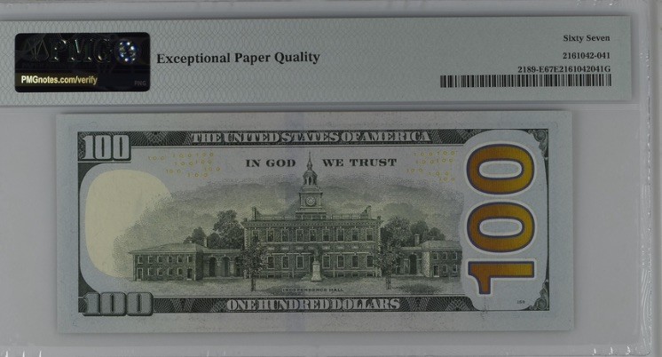收藏联盟Quantum Auction 第193期拍卖(已更新) 美国2017年联邦储蓄券100美元 PMG67 狮子号