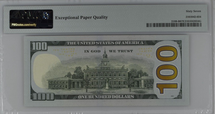 收藏联盟Quantum Auction 第193期拍卖(已更新) 美国2017年联邦储蓄券100美元 PMG67 狮子号