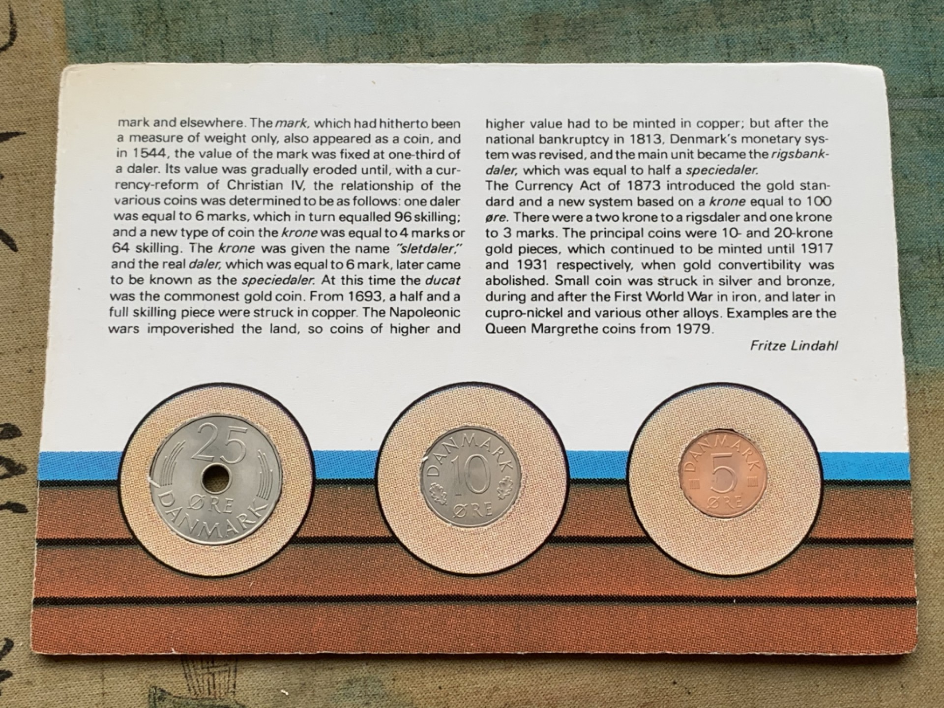 《竞宝斋》第97场-本周四 （满2件或者满200包顺丰） 封装丹麦1981年 六枚装不同面值铜镍币