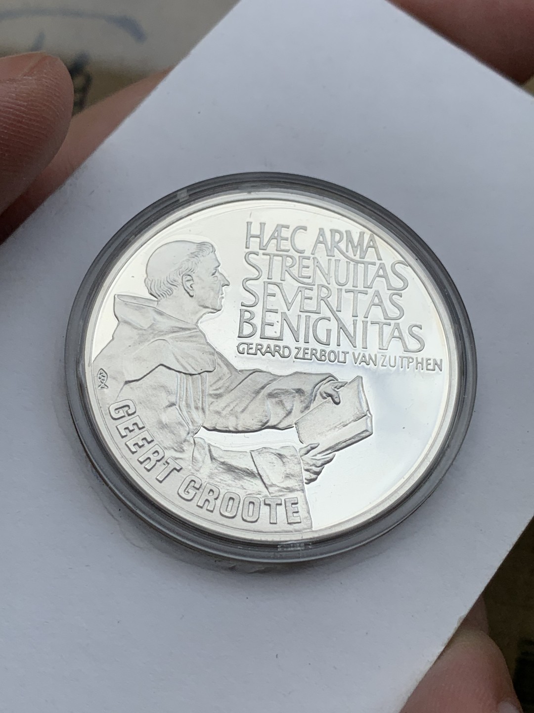 《竞宝斋》第97场-本周四 （满2件或者满200包顺丰） 荷兰1990年 格特·格罗特 25ECU 精制大银币