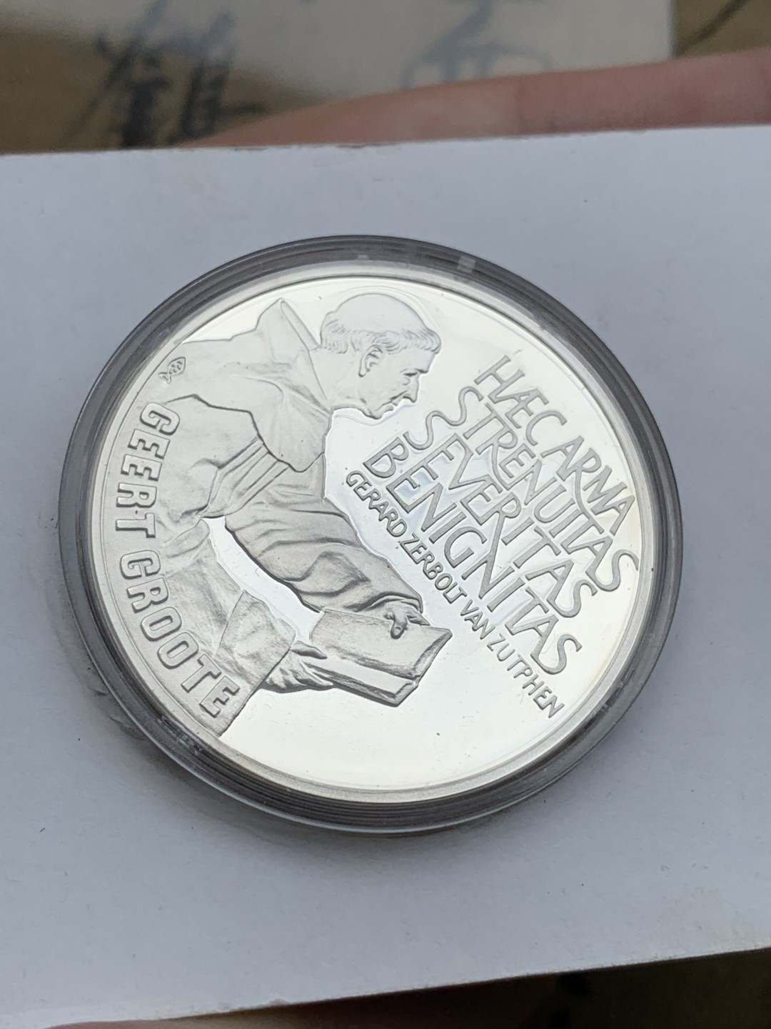 《竞宝斋》第97场-本周四 （满2件或者满200包顺丰） 荷兰1990年 格特·格罗特 25ECU 精制大银币