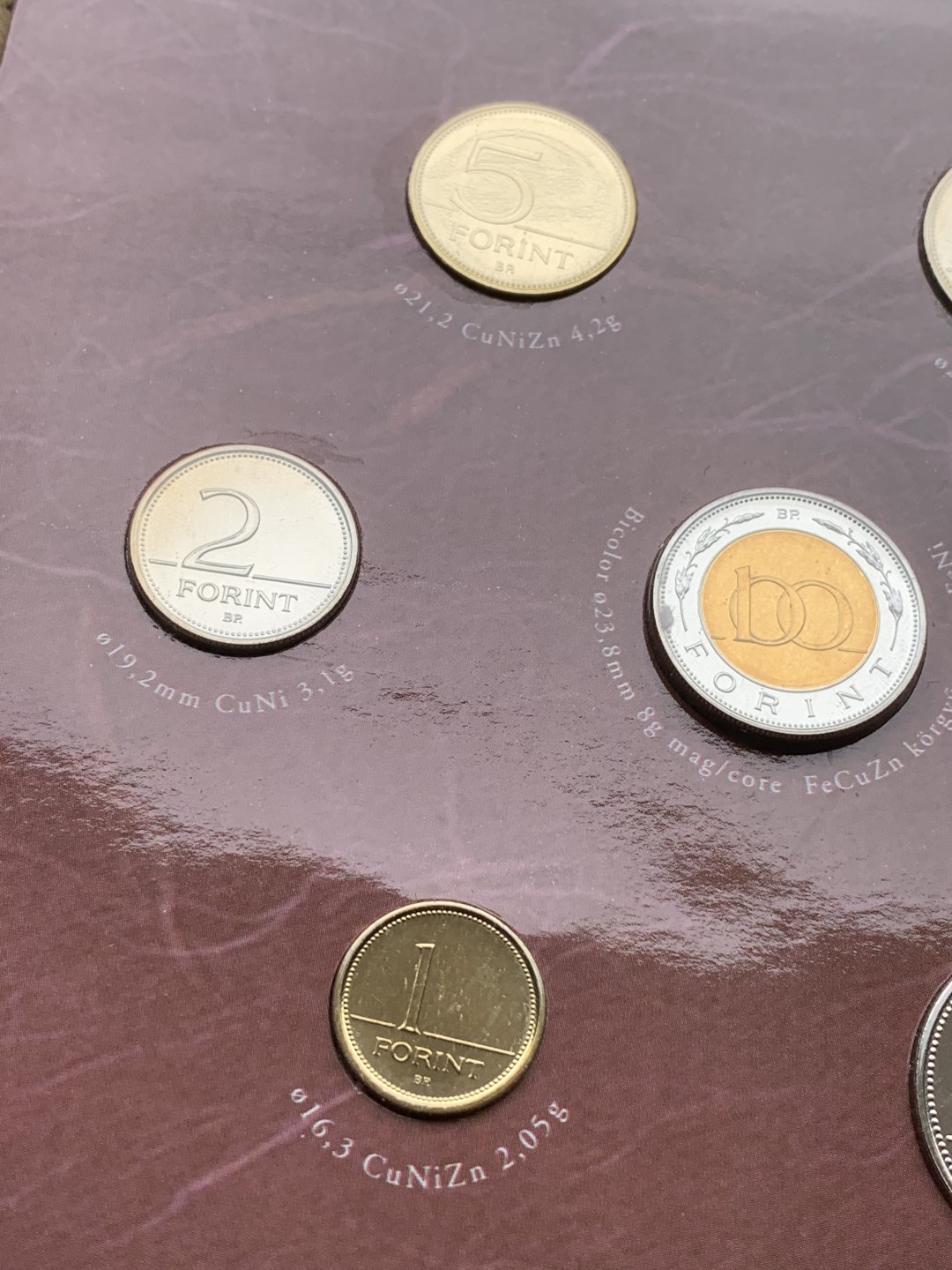 《竞宝斋》第97场-本周四 （满2件或者满200包顺丰） 官方卡装 匈牙利2003年 费伦克·迪克纪念 七枚套+一枚20福林纪念币 8枚装 少见品种