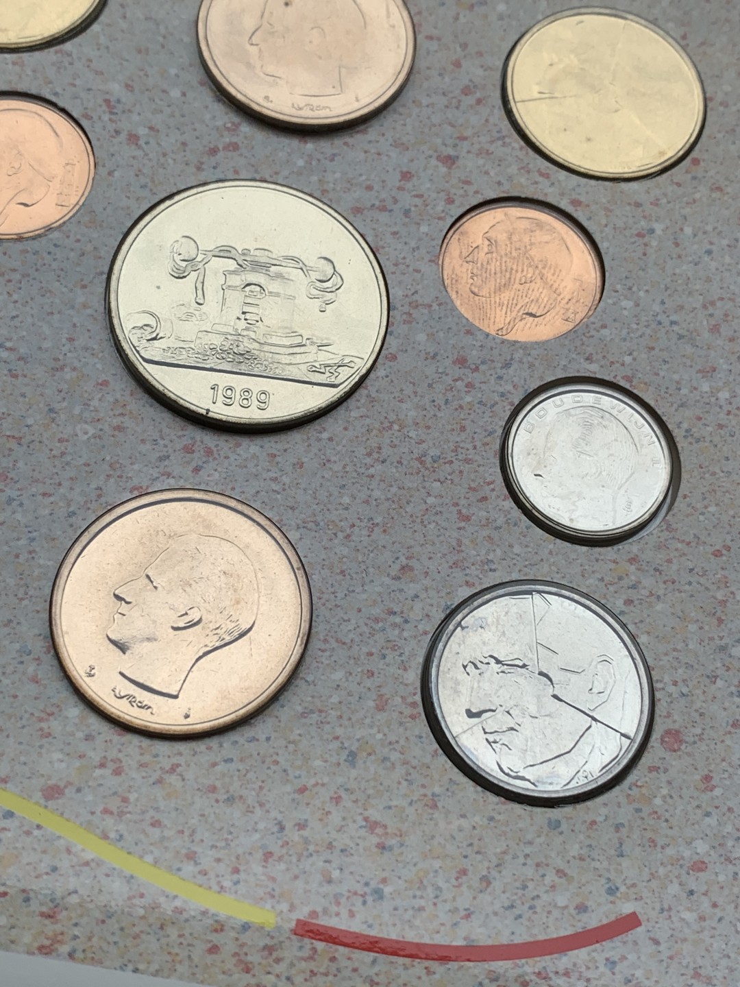 《竞宝斋》第97场-本周四 （满2件或者满200包顺丰） 卡装 比利时1989年 11枚封装套币 不同面值