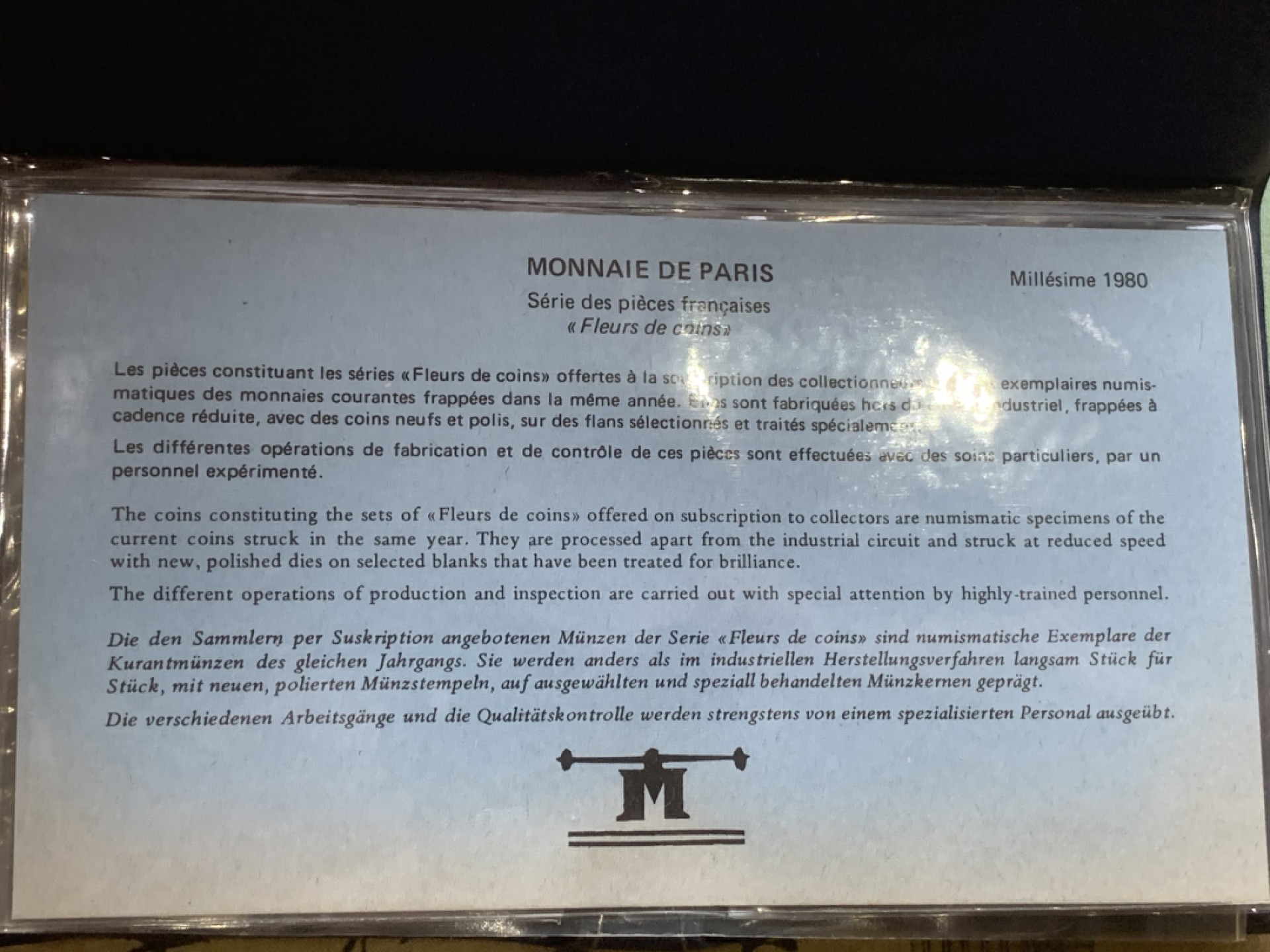 《竞宝斋》第97场-本周四 （满2件或者满200包顺丰） 原盒证书 法国1980年 封装十枚套 其中50法郎大力神是大银币 系列里最稀少的年份