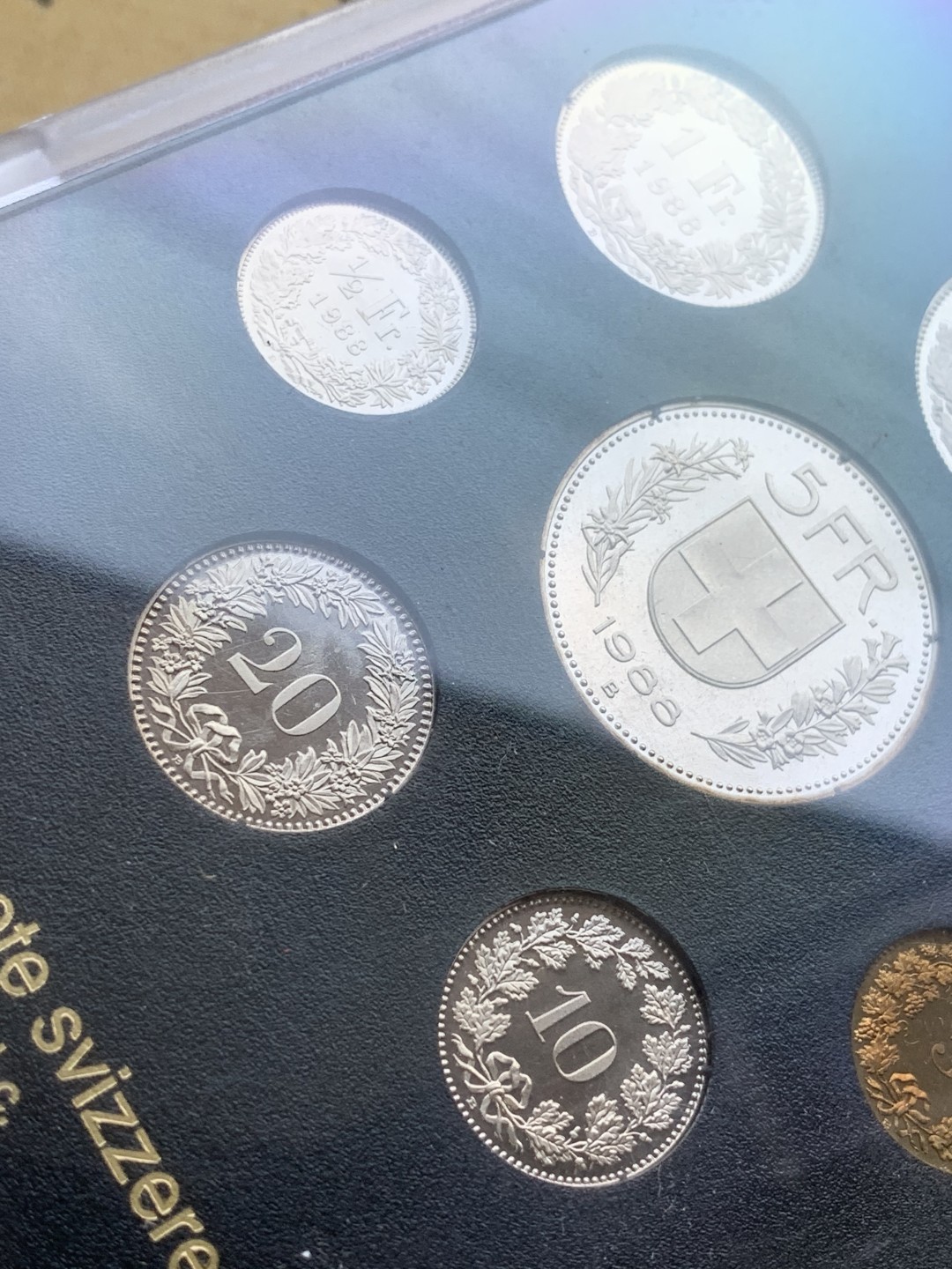 《竞宝斋》第97场-本周四 （满2件或者满200包顺丰） 封装 瑞士1988年 八枚套 PROOF精制套币 少见