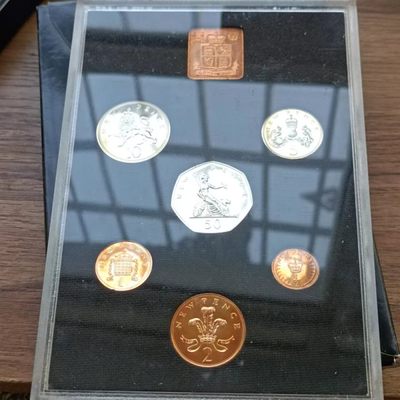【淘币小摊】第二十一拍 暂不收取邮费预留满百包邮发出可和其他场次及微信群直售合并发货 - 英国1971年币制改革后首年精制套币