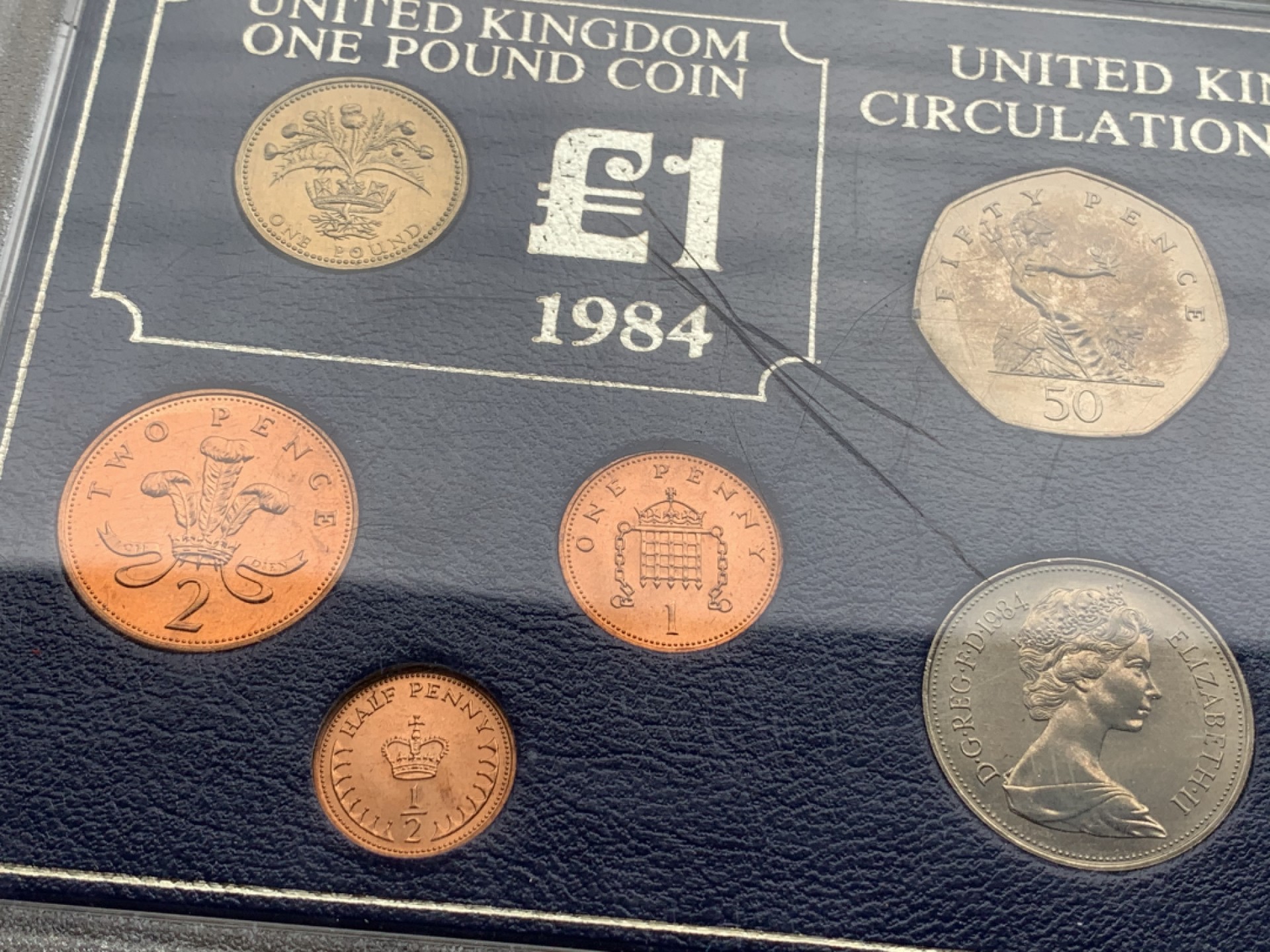 《竞宝斋》第97场-本周四 （满2件或者满200包顺丰） 英国 1984年 八枚套不同面值 套币