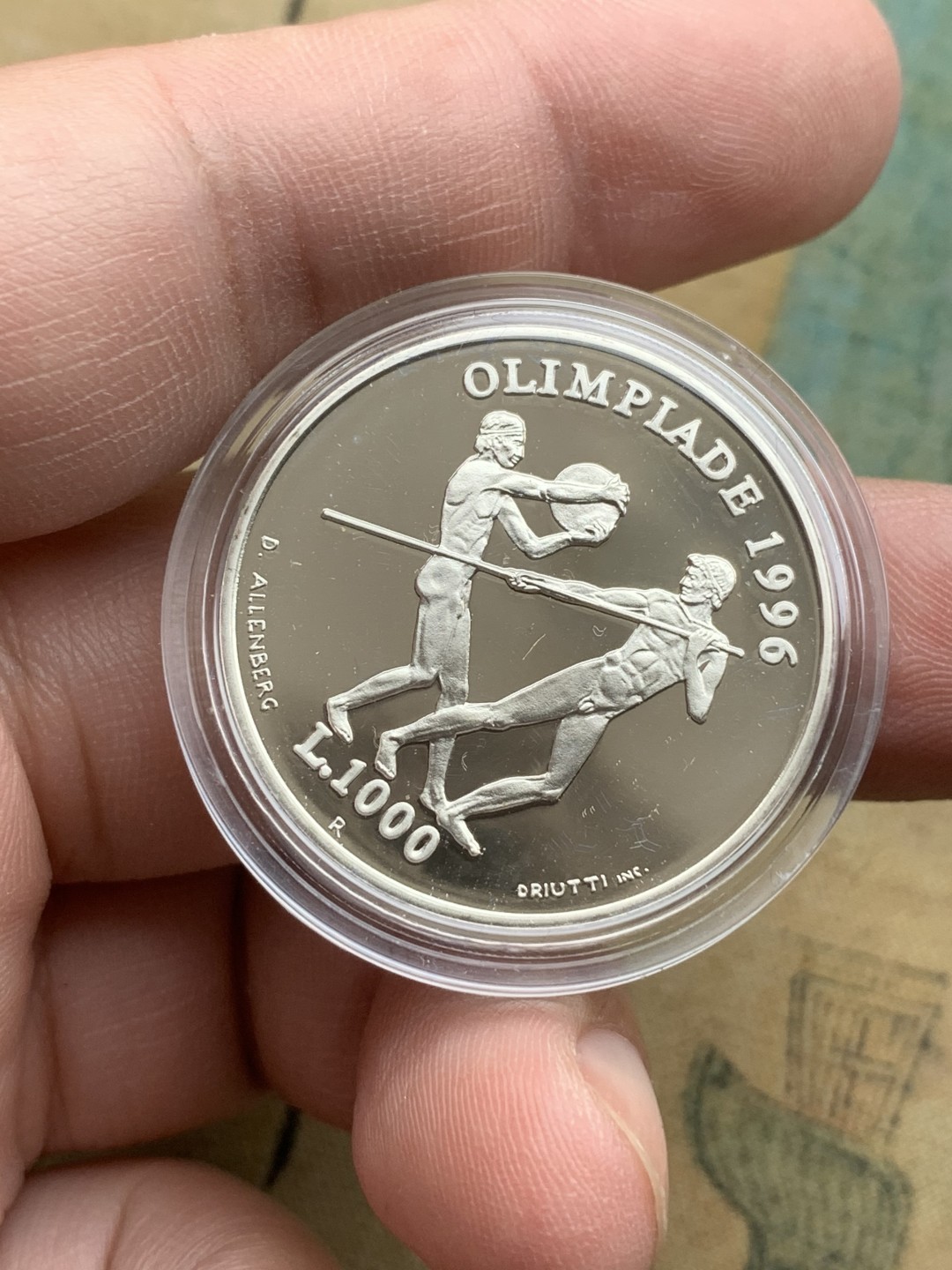 《竞宝斋》第97场-本周四 （满2件或者满200包顺丰） 原盒证书 圣马力诺1995年 1000里拉精制银币