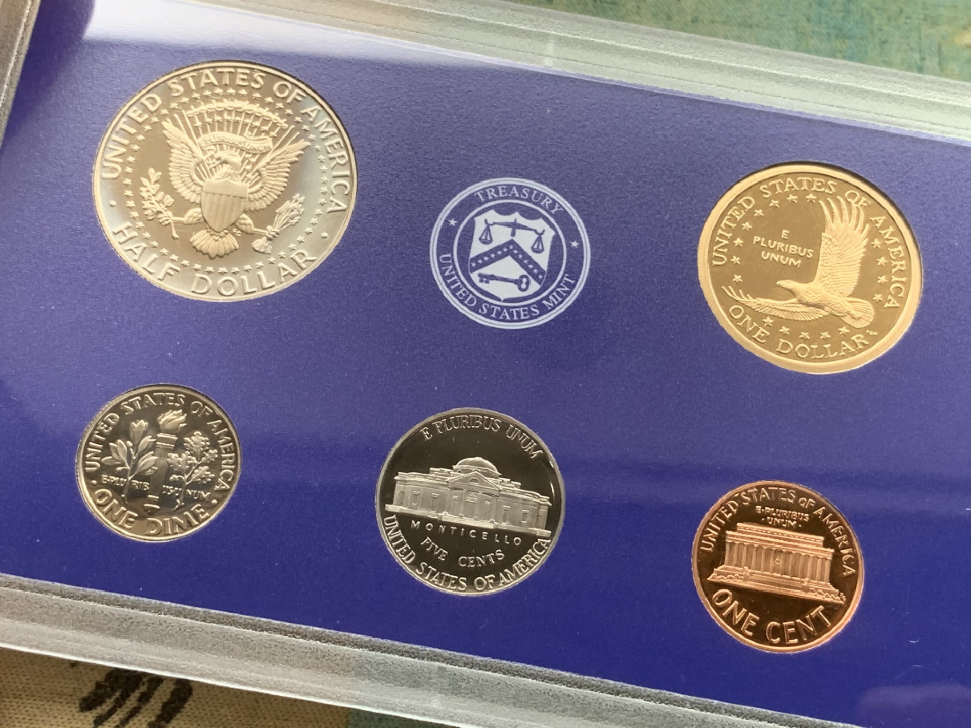 《竞宝斋》第97场-本周四 （满2件或者满200包顺丰） PROOF封装美国2001-S年 两版共十枚装 精制套币 带证书 完美状态