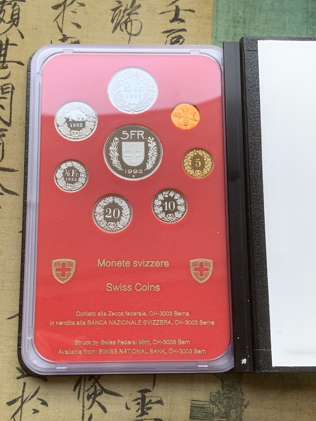 《竞宝斋》第97场-本周四 （满2件或者满200包顺丰） 封装 瑞士1992年 红本本八枚套 PROOF精制套币 带纸外壳 完美状态