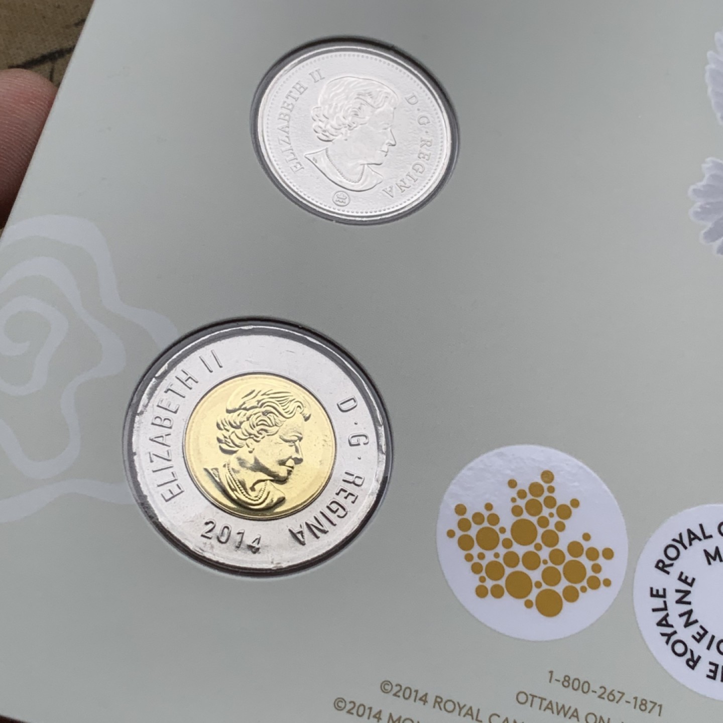 《竞宝斋》第97场-本周四 （满2件或者满200包顺丰） 三套 封装加拿大 2014年 五枚装套币 完美状态