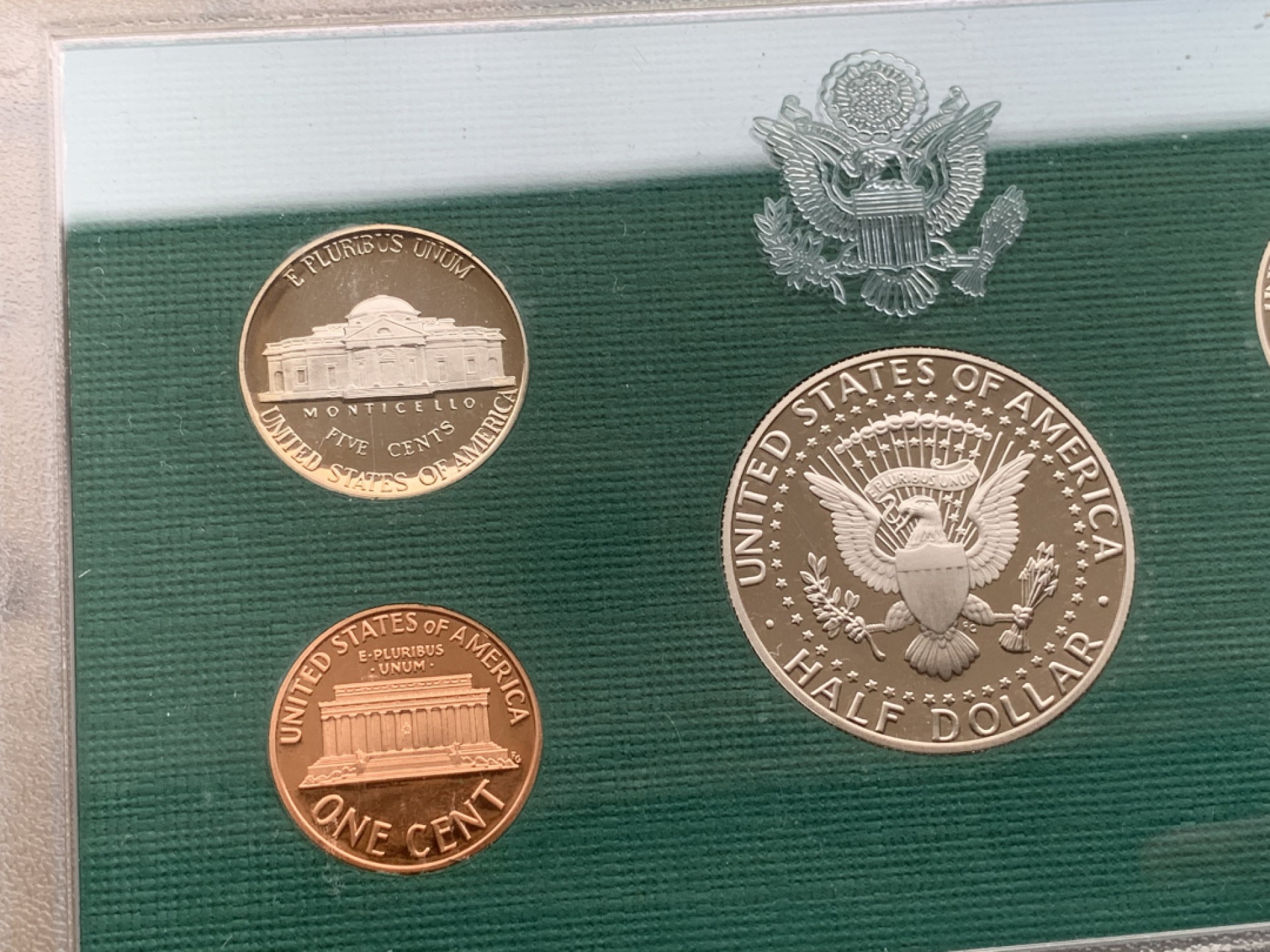 《竞宝斋》第97场-本周四 （满2件或者满200包顺丰） PROOF封装 美国 1994-S年五枚装精制套币 晚期的这些美国套币都贵