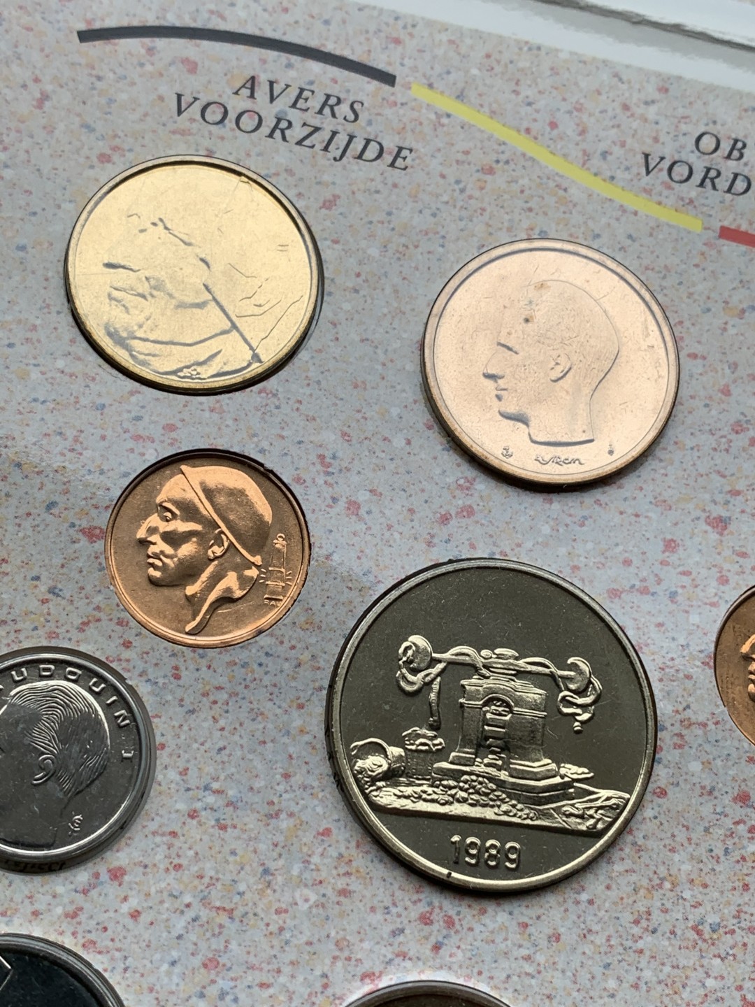 《竞宝斋》第97场-本周四 （满2件或者满200包顺丰） 卡装 比利时1989年 11枚封装套币 不同面值