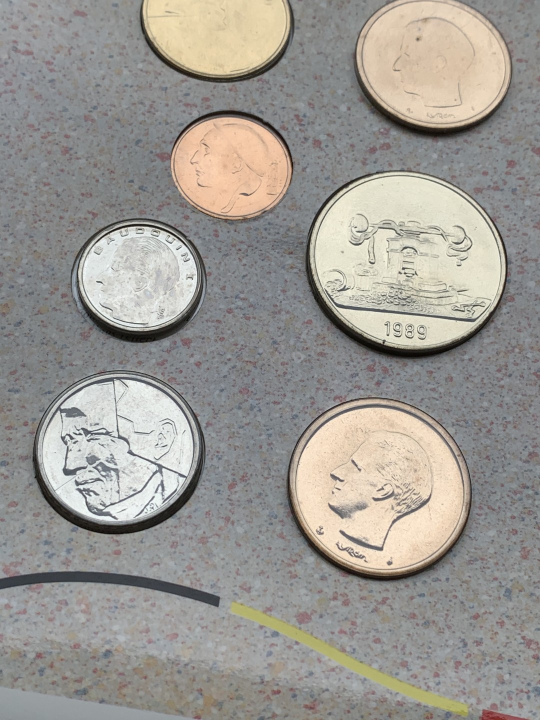 《竞宝斋》第97场-本周四 （满2件或者满200包顺丰） 卡装 比利时1989年 11枚封装套币 不同面值