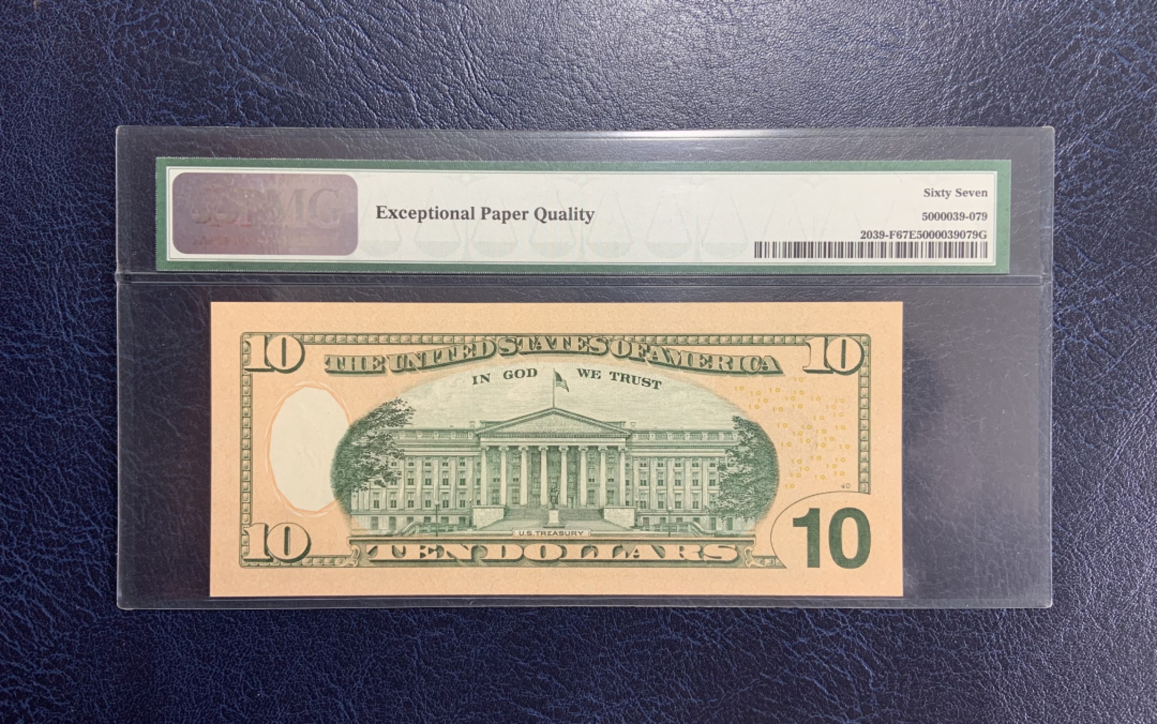 收藏联盟Quantum Auction 第193期拍卖(已更新) 美国2004年联邦储备券10元 PMG67 大象号