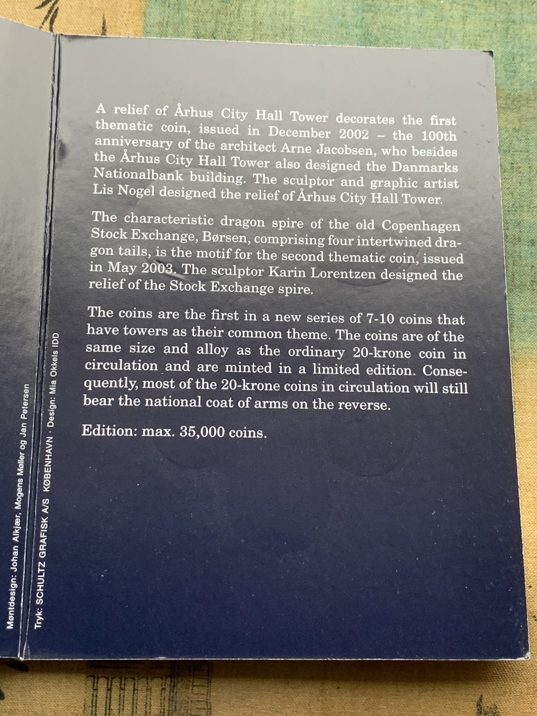 《竞宝斋》第97场-本周四 （满2件或者满200包顺丰） 卡装 丹麦2003年 六枚装硬币 其中2枚20克朗是纪念币 少见