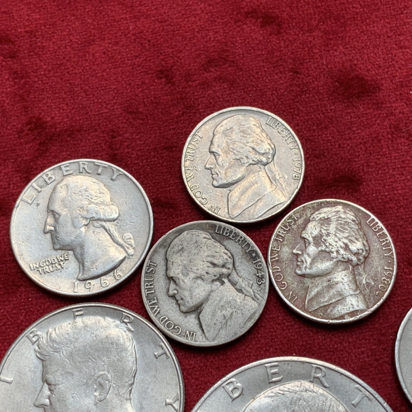 《竞宝斋》第97场-本周四 （满2件或者满200包顺丰） 美国 散币 7枚一组  见图