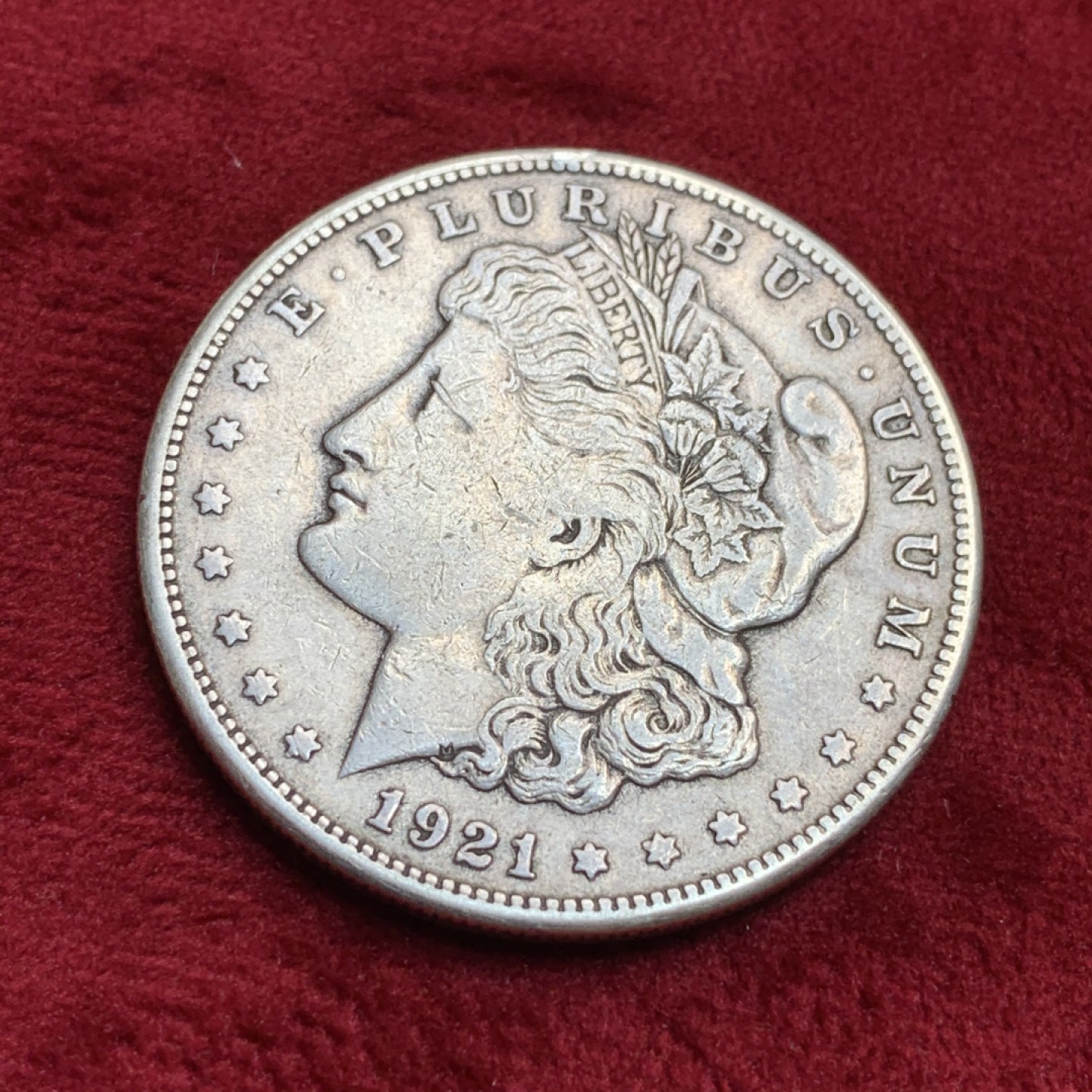 《竞宝斋》第97场-本周四 （满2件或者满200包顺丰） 美国 1921年 摩根 大银币 流通品质