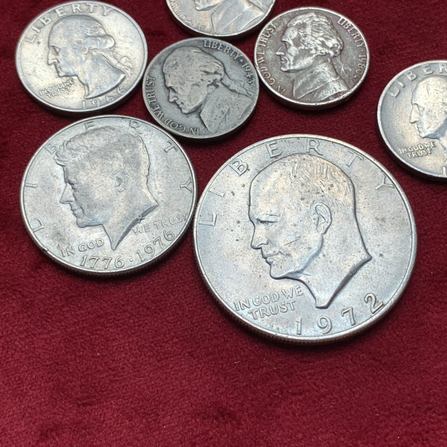 《竞宝斋》第97场-本周四 （满2件或者满200包顺丰） 美国 散币 7枚一组  见图