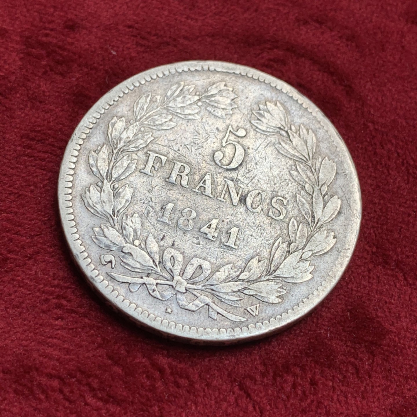 《竞宝斋》第97场-本周四 （满2件或者满200包顺丰） 法国 1841年 菲利普 5法郎 大银币