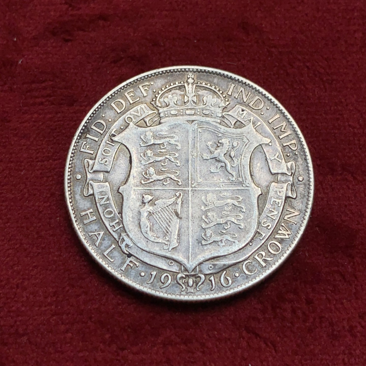 《竞宝斋》第97场-本周四 （满2件或者满200包顺丰） 英国 1916年 乔治五世 半克朗 银币 925 高银版