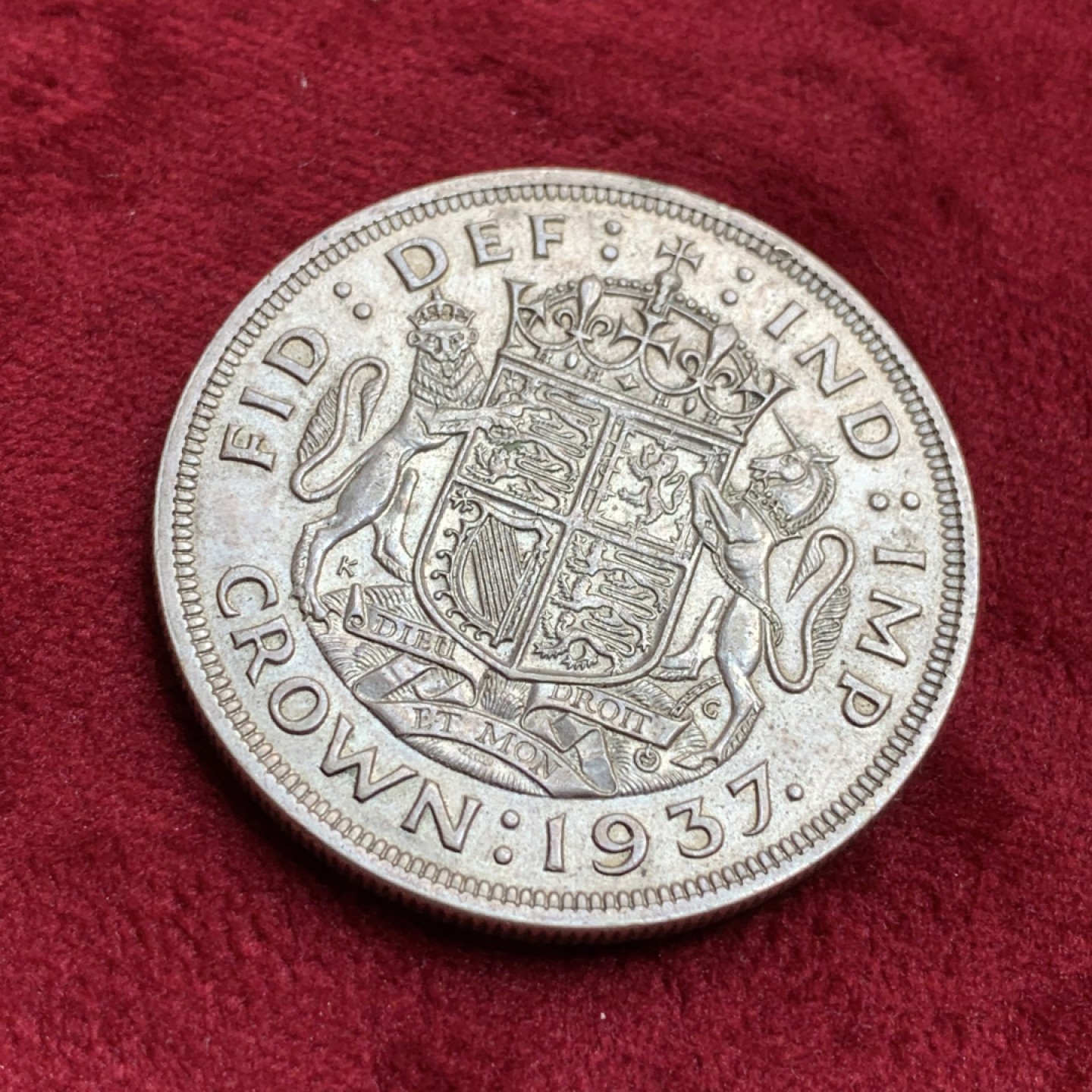 《竞宝斋》第97场-本周四 （满2件或者满200包顺丰） 英国1937年 乔六 登基纪念  1克朗 银币