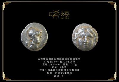 琋语藏币第八期古典打制币拍卖（每周日晚7点） - 古希腊皮西迪亚地区美杜莎奥波银币