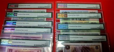 评级币专场 四版超级收藏，小四套超级靓号9枚，狮子号8888，同分PMG 66E