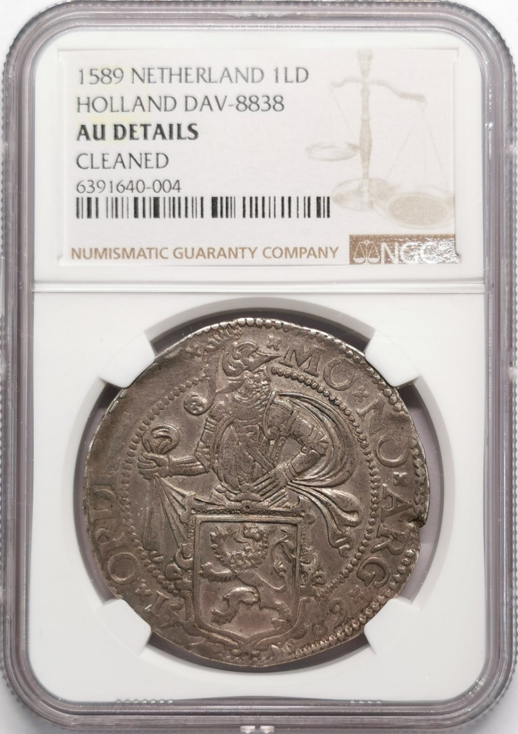 凡希社世界钱币微拍第二百十三期 1589荷兰贸易杜卡特大银NGC-AUD
