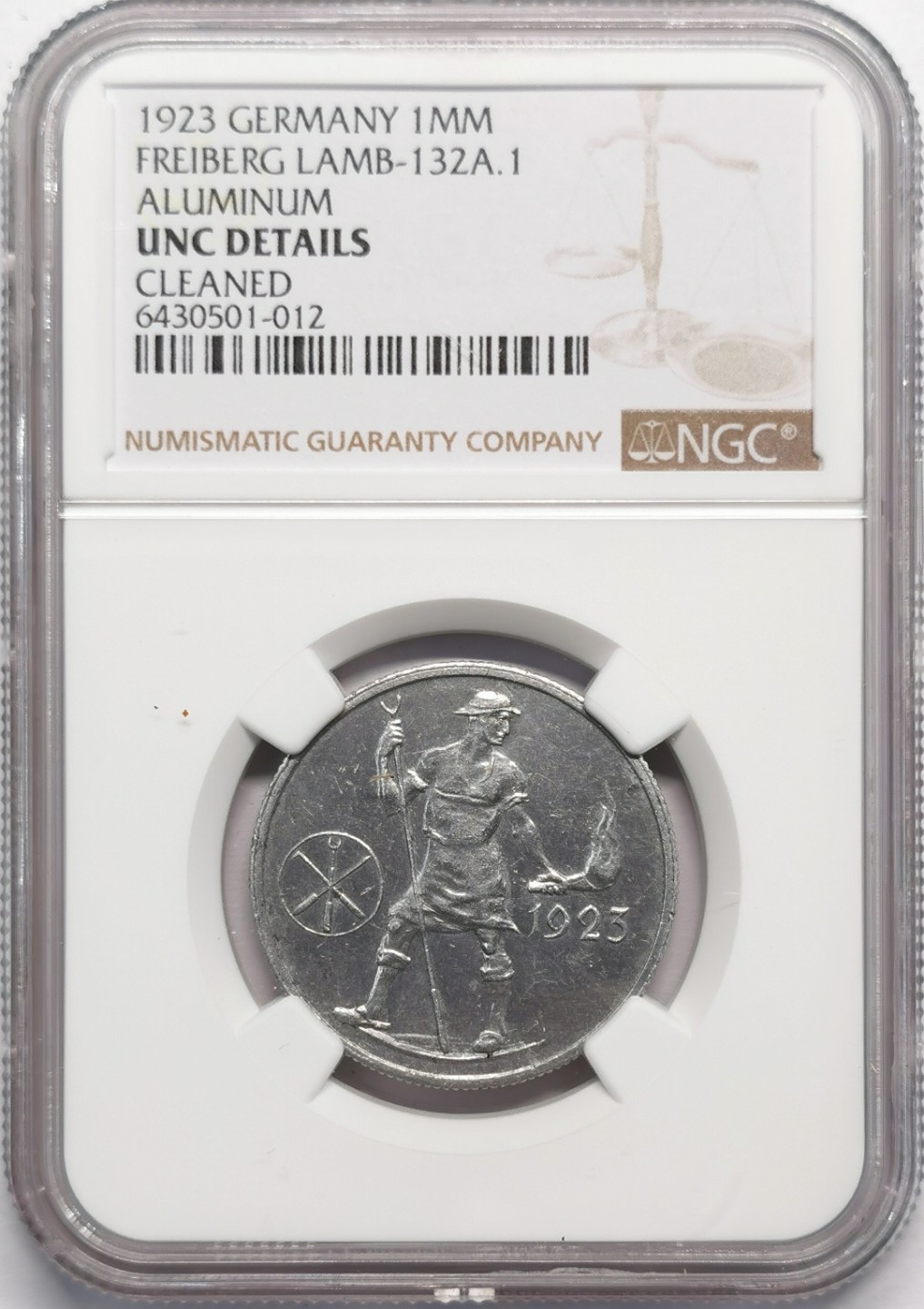 凡希社世界钱币微拍第二百十三期 1923德紧弗赖贝格1百万马克NGC-UNCD