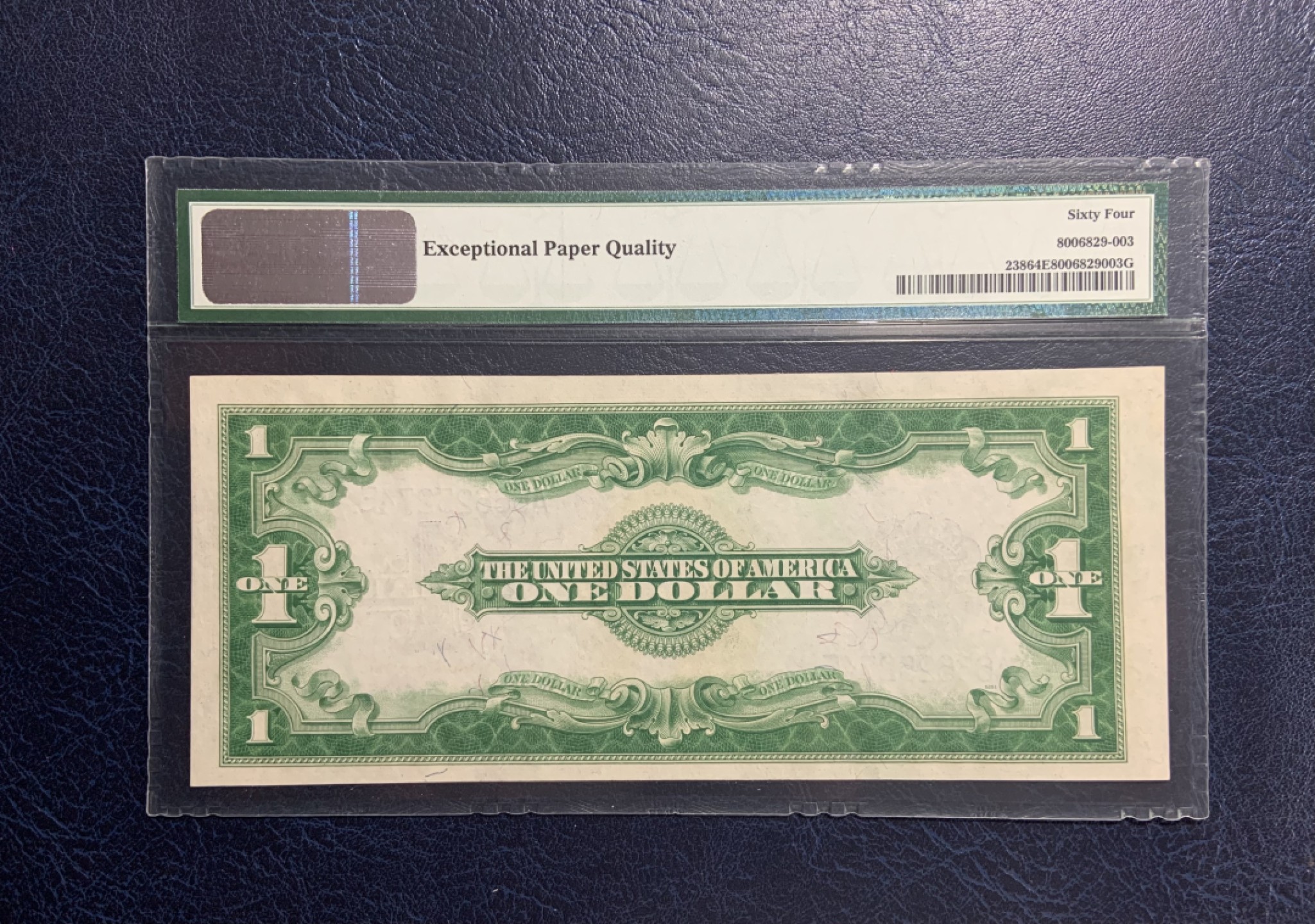 收藏联盟Quantum Auction 第194期——白金之夜 秋季拍卖 美国1923年1美元银币券 PMG64e 经典大票幅