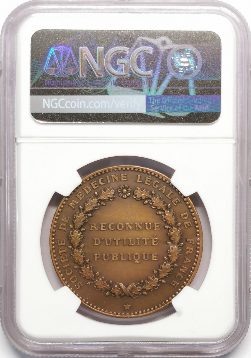 凡希社世界钱币微拍第二百十三期 1838法国医学协会纪念铜章NGC-MS63