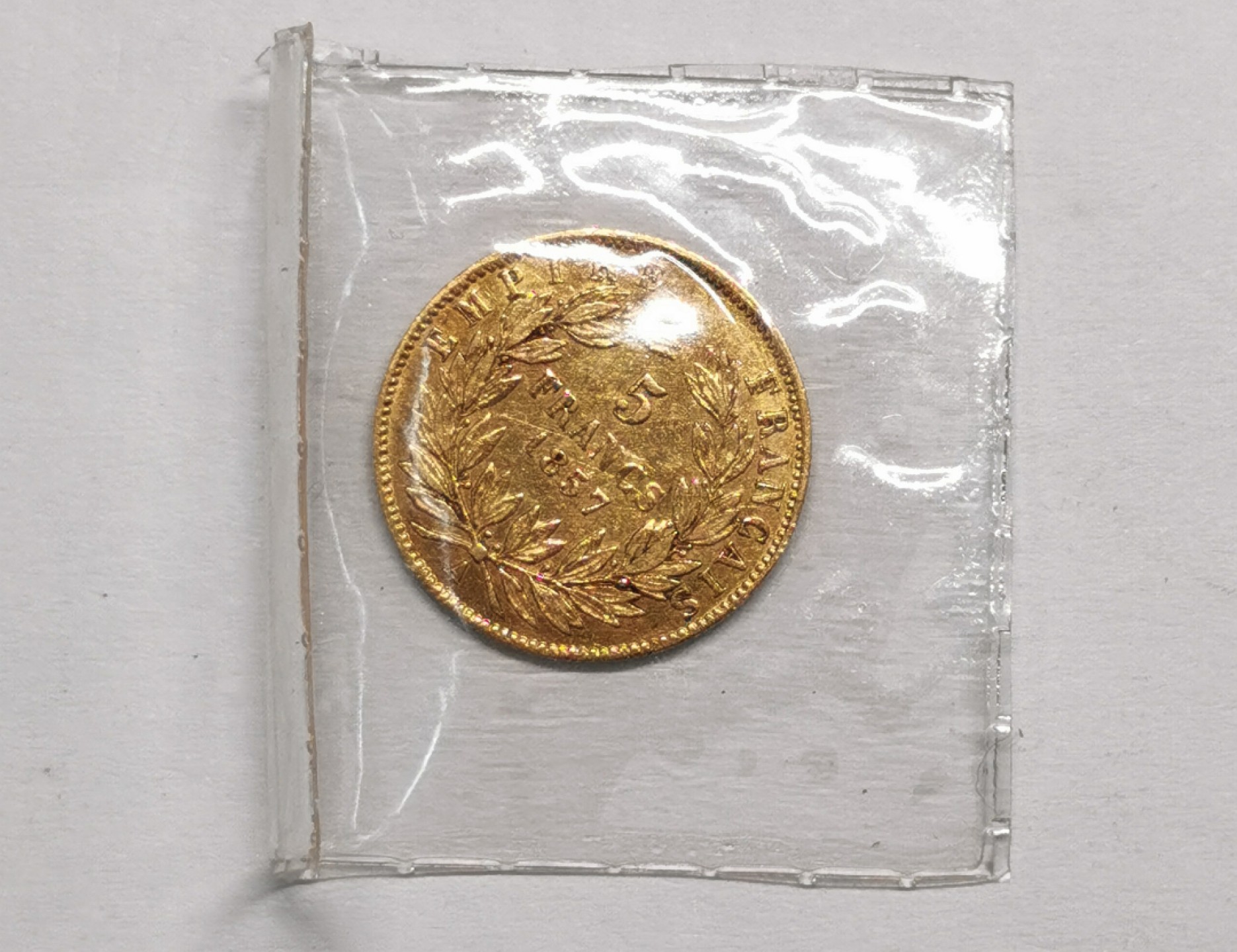 凡希社世界钱币微拍第二百十三期 1857法国拿破仑三世5法郎金币极美品