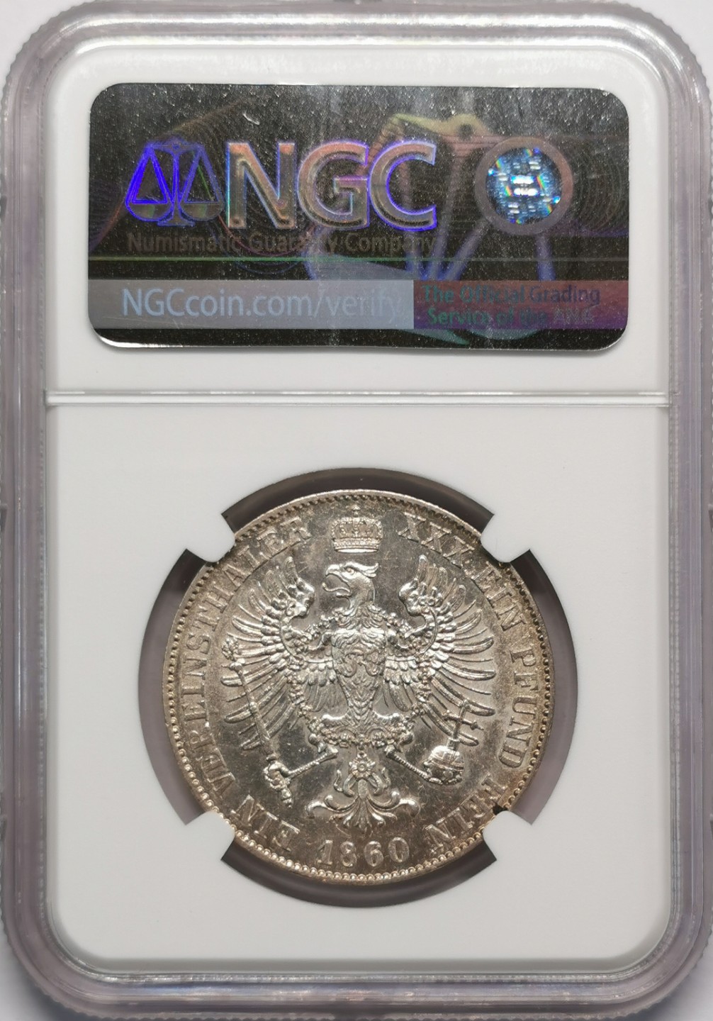 凡希社世界钱币微拍第二百十三期 1860普鲁士泰勒NGC-AUD