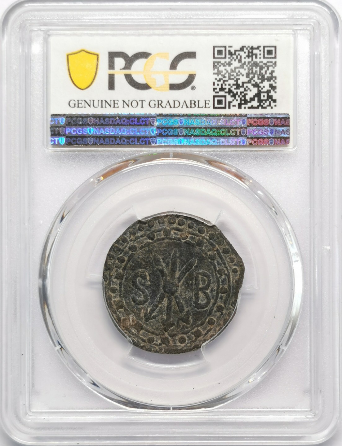 凡希社世界钱币微拍第二百十三期 1557-78葡占满剌加Bastardo锡币PCGS-XFD细节良好！