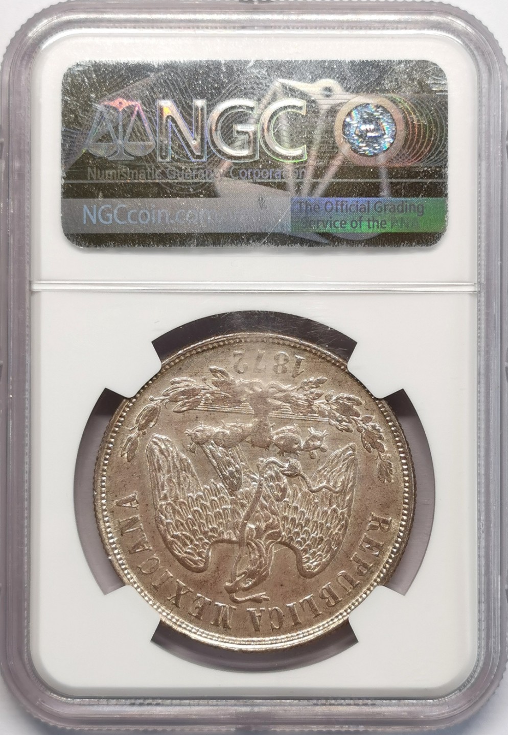 凡希社世界钱币微拍第二百十三期 荐！1872墨西哥天平鹰洋NGC-MS62灰彩收藏级！