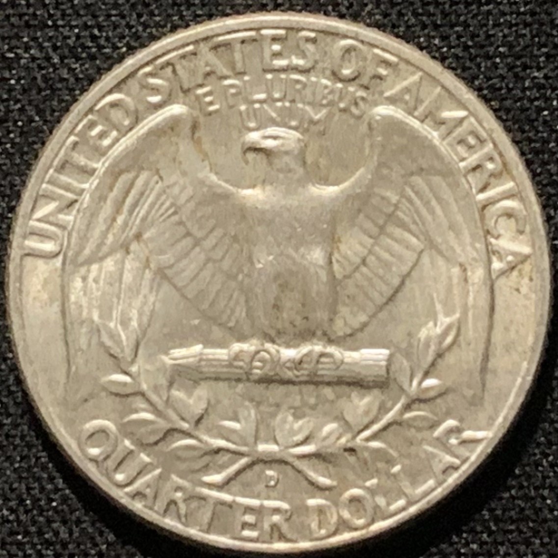 紫瑗钱币——第210期拍卖 美国 1964年 华盛顿 25美分 6.25克 0.9银 UNC